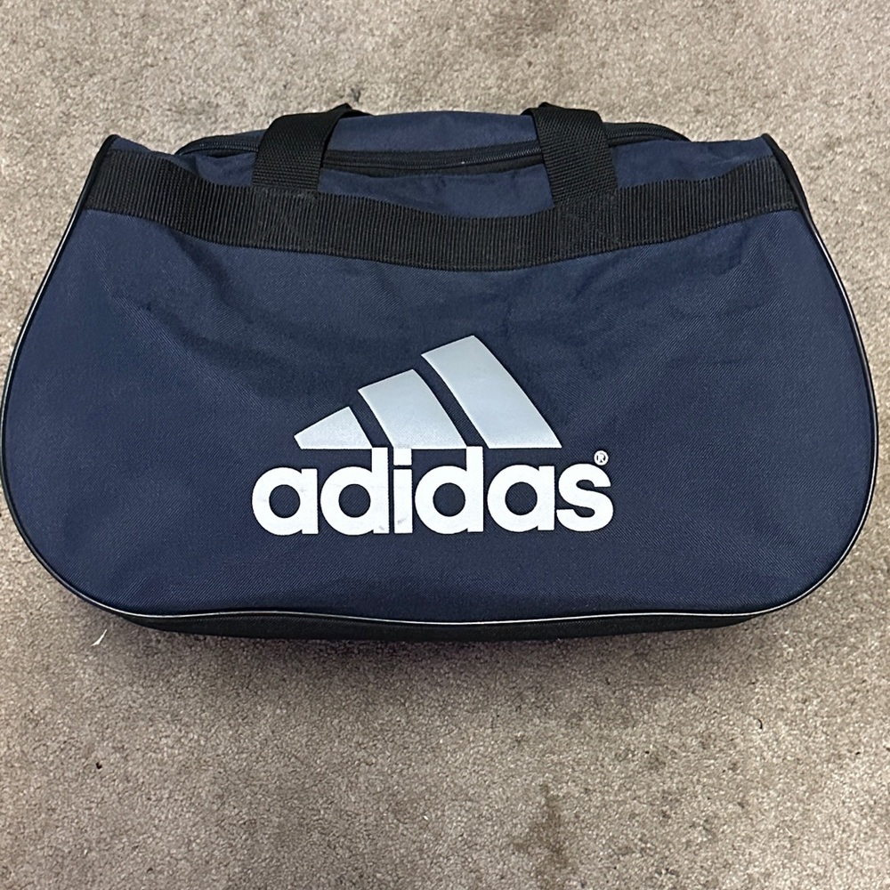 adidas Mens Duffel Bag Gym Travel Sports Carry On Navy White Logo OS
